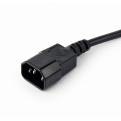 PRELUNGITOR GEMBIRD, Schuko x 3, conectare prin IEC C14 (T), cablu 0.6 m, 10 A, protectie copii, negru, "EG-PSU3-01" (timbru ver