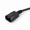 PRELUNGITOR GEMBIRD, Schuko x 3, conectare prin IEC C14 (T), cablu 0.6 m, 10 A, protectie copii, negru, "EG-PSU3-01" (timbru ver