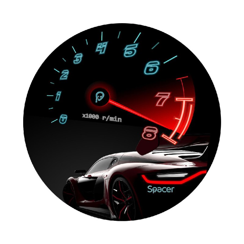 Covor pentru scaun gaming SPACER, protectie parchet, cauciuc si material textil, 1200 x 3mm, rotund, SPEED 46501475 "SPFP-SPEED-