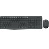 KIT wireless LOGITECH, tastatura wireless multimedia + mouse wireless 3 butoane, black, "MK235" "920-007931"  (timbru verde 0.8 