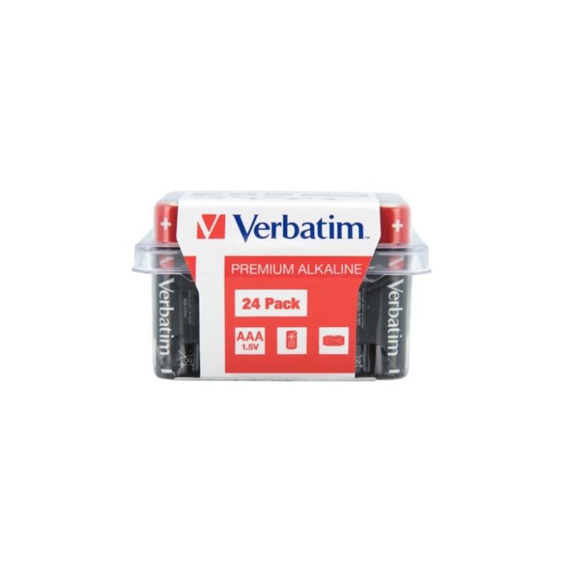 BATERIE VERBATIM  AAA (R3), 1.5V alcalina, 24 buc., "49504" (timbru verde 0.48 lei)