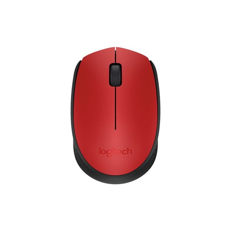 MOUSE LOGITECH, "M171", PC sau NB, wireless, 2.4GHz, optic, 1000 dpi, butoane/scroll 3/1, , rosu, "910-004641" (timbru verde 0.1