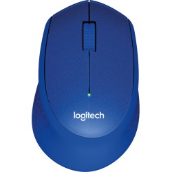 MOUSE LOGITECH, "M330 Silent", PC sau NB, wireless, 2.4GHz, optic, 1000 dpi, butoane/scroll 3/1, , albastru, "910-004910" (timbr