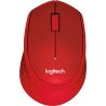 MOUSE LOGITECH, "M330 Silent", PC sau NB, wireless, 2.4GHz, optic, 1000 dpi, butoane/scroll 3/1, , rosu, "910-004911" (timbru ve