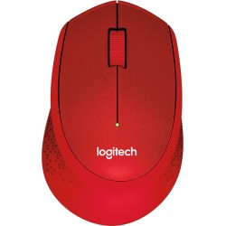MOUSE LOGITECH, "M330 Silent", PC sau NB, wireless, 2.4GHz, optic, 1000 dpi, butoane/scroll 3/1, , rosu, "910-004911" (timbru ve
