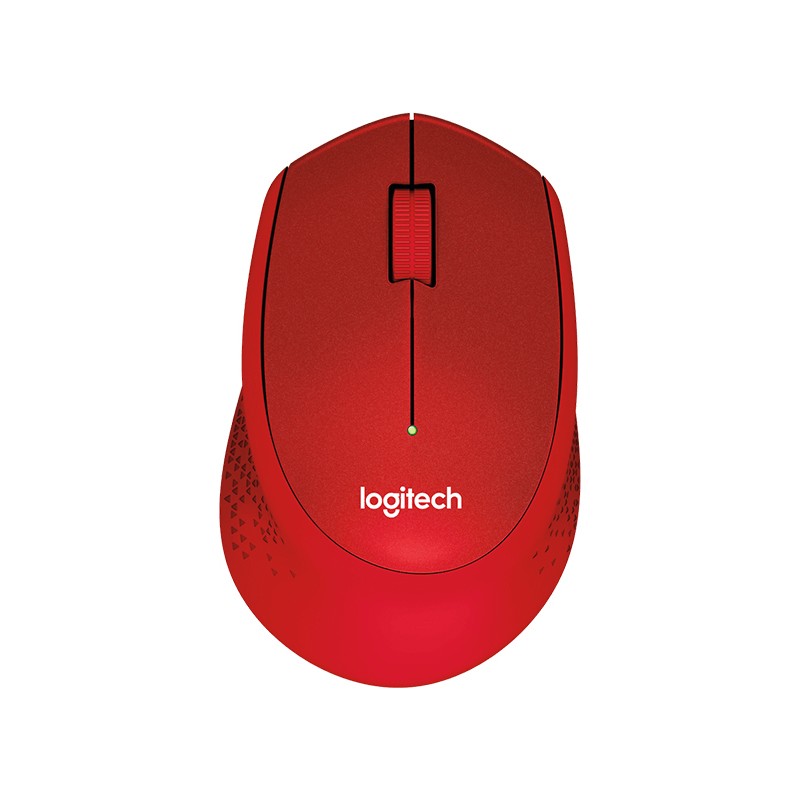 MOUSE LOGITECH, "M330 Silent", PC sau NB, wireless, 2.4GHz, optic, 1000 dpi, butoane/scroll 3/1, , rosu, "910-004911" (timbru ve