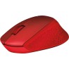 MOUSE LOGITECH, "M330 Silent", PC sau NB, wireless, 2.4GHz, optic, 1000 dpi, butoane/scroll 3/1, , rosu, "910-004911" (timbru ve