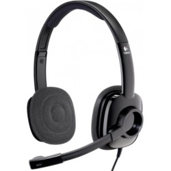 CASTI Logitech, "H151", cu fir, standard, utilizare multimedia, call center, microfon pe brat, conectare prin Jack 3.5 mm, negru