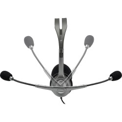 CASTI Logitech, "H111", cu fir, standard, utilizare multimedia, call center, microfon pe brat, conectare prin Jack 3.5 mm, negru