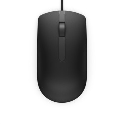 MOUSE DELL, PC sau NB, cu fir, USB, optic, 1000 dpi, butoane/scroll 3/1, , negru, "570-AAIS" (timbru verde 0.18 lei)
