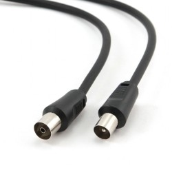 PATCH CORD  COAXIAL GEMBIRD, RG59,  1.8m, male to female, negru "CCV-515" (timbru verde 0.08 lei)