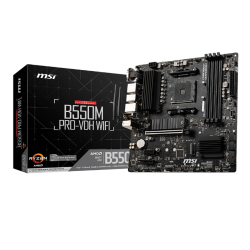 PLACA de BAZA MSI "B550M PRO-VDH WIFI", skt AM4, mATX, AMD B550, 4 x DDR4, max. 128 GB, 4 x SATA, 2 x M.2, 7.1, "B550M PRO-VDH W