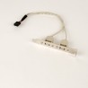 CABLU USB GEMBIRD splitter, USB 2.0 (T) la 2 x USB 2.0 (M), 25cm, transfera 1 USB din interior PC, pe bracket exterior, "CCUSBRE