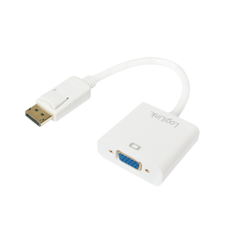 CABLU video LOGILINK, adaptor DisplayPort (T) 1.1 la VGA (M), 0.15m, conectori auriti, rezolutie maxima Full HD (1920 x 1200) la