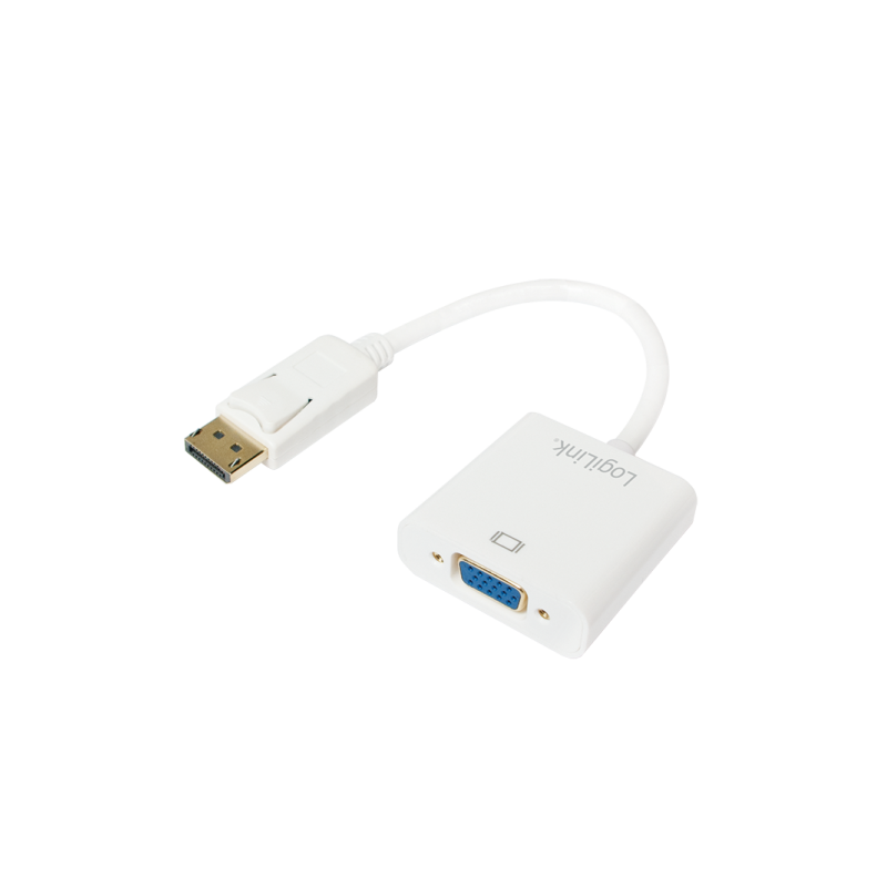 CABLU video LOGILINK, adaptor DisplayPort (T) 1.1 la VGA (M), 0.15m, conectori auriti, rezolutie maxima Full HD (1920 x 1200) la