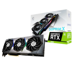 PLACA VIDEO MSI "GeForce RTX 3080 SUPRIM X", 12 GB GDDR6X 384 biti, PCI Express 4.0 x 8, HDMI DisplayPort x 3, sistem racire aer