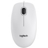 MOUSE LOGITECH, "B100", PC sau NB, cu fir, USB, optic, 800 dpi, butoane/scroll 3/1, , alb, "910-003360" (timbru verde 0.18 lei)