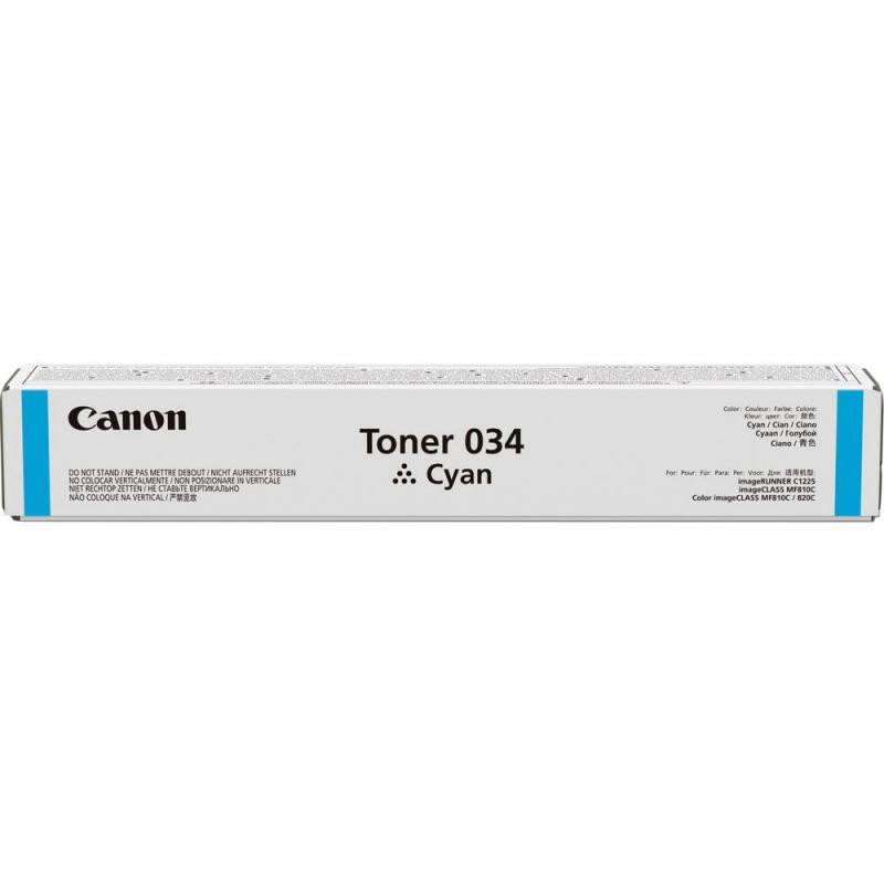 Toner Original Canon Cyan, 034C, pentru IR C1225iF|C1225, 7.3K, (timbru verde 1.2 lei) ,NOPP, "CF9453B001AA"