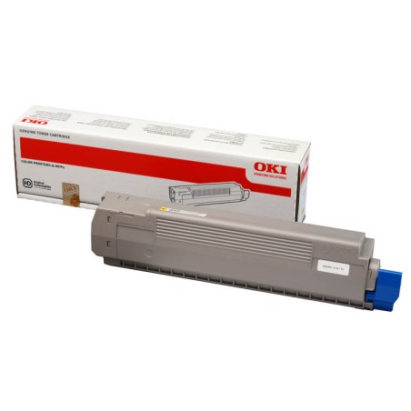 Toner Original Oki Yellow, 44643001, pentru C801, 7.3K,"44643001"