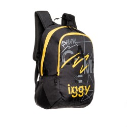 RUCSAC IGGY, 2 compartimente, 2 buzunare laterale, nylon, waterproof, 45x29x22.5cm, negru, 45506980 "Joy", "IGBP-JOY"