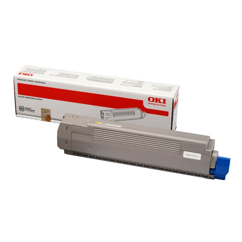 Toner Original Oki Yellow, 44643001, pentru C801, 7.3K,"44643001"