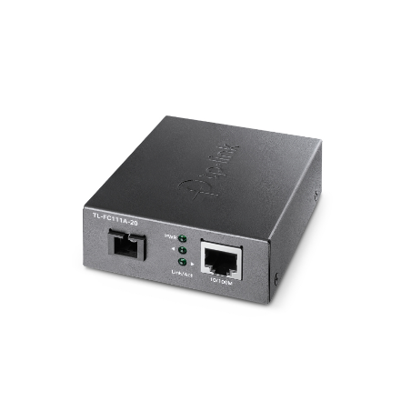 MEDIA CONVERTOR TP-LINK 10/100 Mbps WDM, 1× 100 Mbps SC Fiber Port, 1× 10/100 Mbps RJ45 Port (Auto MDI/MDIX), pana la 20km "TL-F