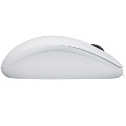 MOUSE LOGITECH, "B100", PC sau NB, cu fir, USB, optic, 800 dpi, butoane/scroll 3/1, , alb, "910-003360" (timbru verde 0.18 lei)