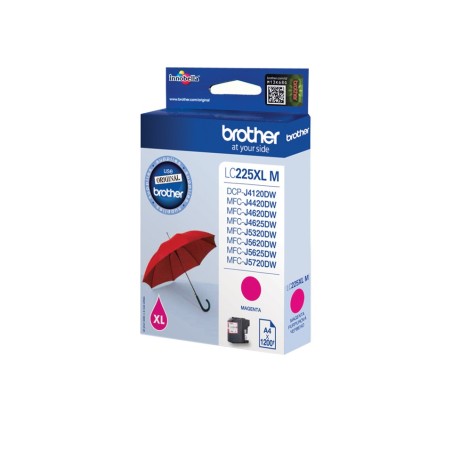 Cartus Cerneala Original Brother Magenta, LC225XLM, pentru DCP-J4120|MFC-J4420|J4620|J5320|J5620|J5720, 1.2K, (timbru verde 0.15