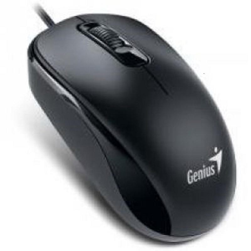 MOUSE Genius, "DX-110 PS2", PC sau NB, cu fir, *PS2*, optic, 1000 dpi, butoane/scroll 3/1, , negru, "31010116106" (timbru verde 