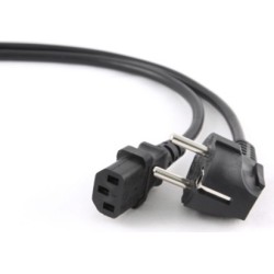 CABLU alimentare GEMBIRD 1.8m, intrare Shucko, iesire C13, 10A, certificare VDE, bulk, black, "PC-186-VDE"/45505980 (timbru verd