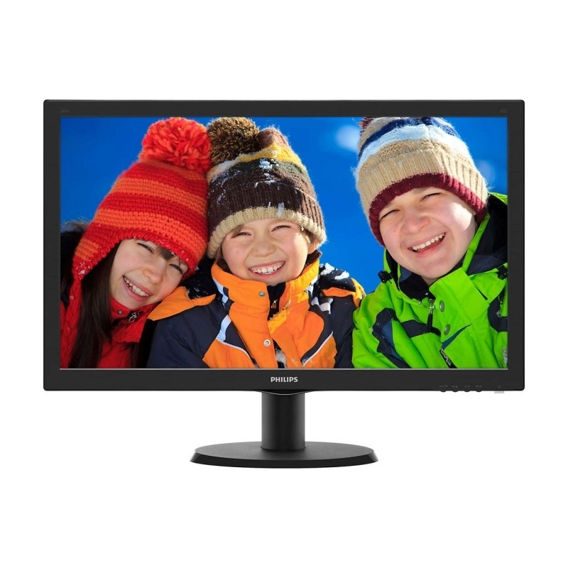 MONITOR PHILIPS 23.6", home, office, TN, Full HD (1920 x 1080), Wide, 250 cd/mp, 1 ms, VGA, DVI, HDMI, "243V5LHSB5/00" (timbru v