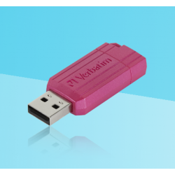 MEMORIE USB VERBATIM PINSTRIPE 64GB PINK "49962" (timbru verde 0.03 lei)