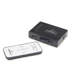 SWITCH video GEMBIRD, switch 5 device la 1 Monitor, conector 1: HDMI (M) x 5; conector 2: HDMI (M), "DSW-HDMI-53" (timbru verde 