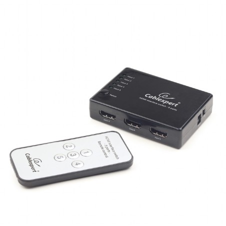 SWITCH video GEMBIRD, switch 5 device la 1 Monitor, conector 1: HDMI (M) x 5; conector 2: HDMI (M), "DSW-HDMI-53" (timbru verde 