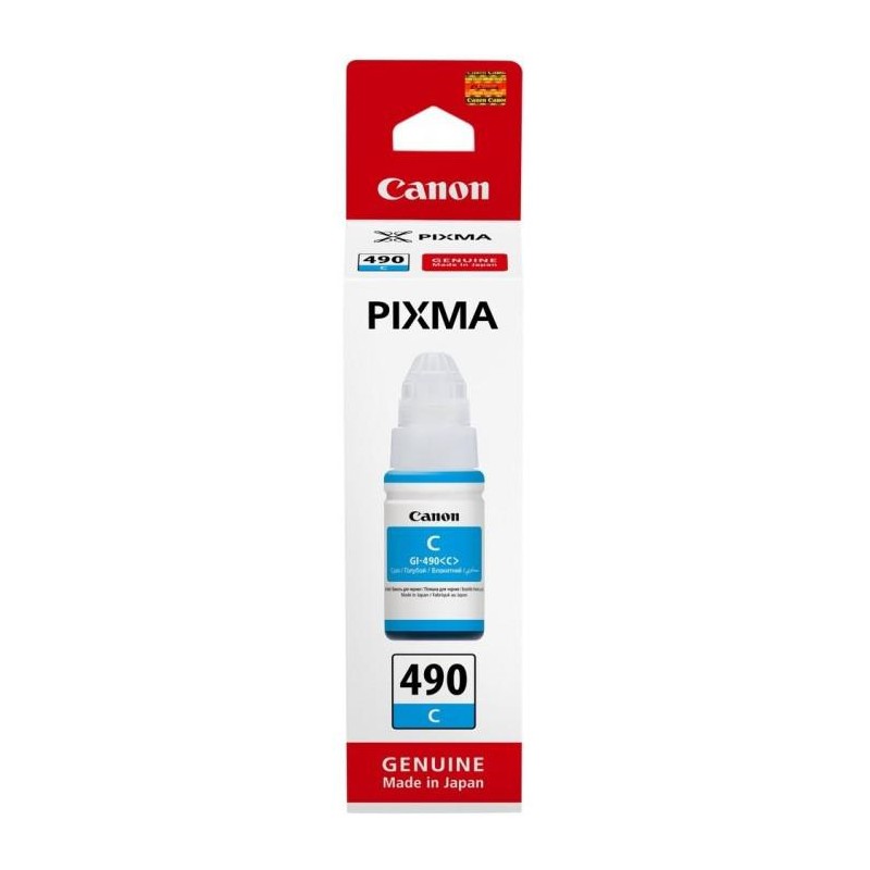 Cartus Cerneala Original Canon Cyan, Gi-490C, pentru G1400|G2400|G3400 , 70ml, (timbru verde 0.15 lei), "BS0664C001AA"
