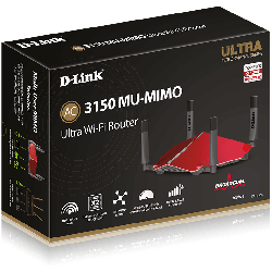 ROUTER D-LINK wireless 3150Mbps, 4 porturi Gigabit, 4 antene externe, Dual Band AC3200 (1300/600Mbps), 1xUSB3.0, 1xUSB2.0, gloss