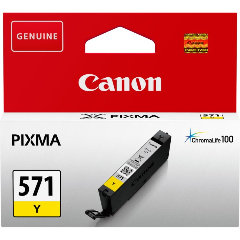 Cartus Cerneala Original Canon Yellow, CLI-571Y, pentru Pixma MG5750|MG5751|MG6850|MG6851|MG7750|MG7751|MG7752|TS5050|TS5051|TS5