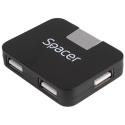 HUB extern SPACER, porturi USB: USB 2.0 x 4, conectare prin USB 2.0, cablu 1m, negru, "SPH-316" (timbru verde 0.8 lei)