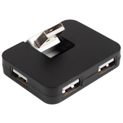 HUB extern SPACER, porturi USB: USB 2.0 x 4, conectare prin USB 2.0, cablu 1m, negru, "SPH-316" (timbru verde 0.8 lei)