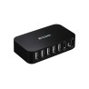 HUB extern D-LINK, porturi USB: USB 2.0 x 7, conectare prin USB 2.0, alimentare retea 220 V, negru, "DUB-H7" (timbru verde 0.8 l