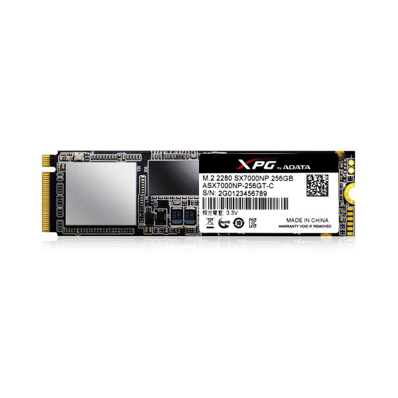 SSD ADATA, SX7000, 256 GB, M.2, PCIe Gen3.0 x4, 3D TLC Nand, R/W: 1370/820 MB/s, "ASX7000NP-256GT-C"