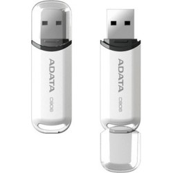 MEMORIE USB 2.0 ADATA 16 GB, cu capac, carcasa plastic, alb, "AC906-16G-RWH" (timbru verde 0.03 lei)