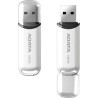MEMORIE USB 2.0 ADATA 16 GB, cu capac, carcasa plastic, alb, "AC906-16G-RWH" (timbru verde 0.03 lei)
