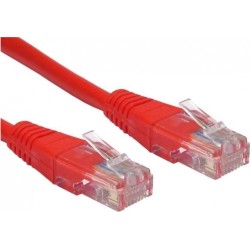 PATCH CORD UTP SPACER Cat5e, cupru-aluminiu, 5 m, rosu, AWG26, "SP-PT-CAT5-5M-R"/ 45505695 (timbru verde 0.18 lei)