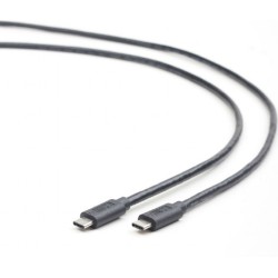 CABLU alimentare si date GEMBIRD, pt. smartphone, USB 3.1, USB Type-C (T) la USB Type-C (T), 1m, conectori auriti, negru, "CCP-U