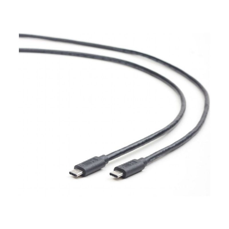 CABLU alimentare si date GEMBIRD, pt. smartphone, USB 3.1, USB Type-C (T) la USB Type-C (T), 1m, conectori auriti, negru, "CCP-U