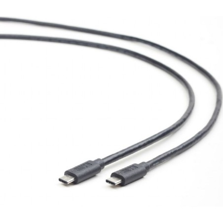 CABLU alimentare si date GEMBIRD, pt. smartphone, USB 3.1, USB Type-C (T) la USB Type-C (T), 1m, conectori auriti, negru, "CCP-U