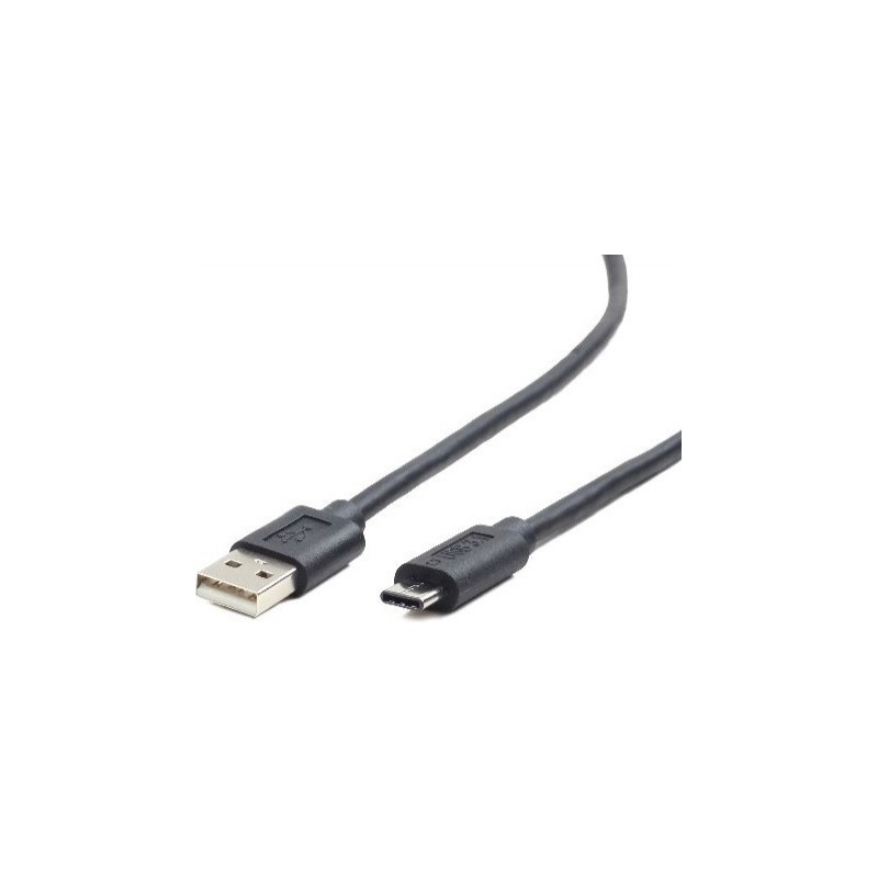 CABLU alimentare si date GEMBIRD, pt. smartphone, USB 2.0 (T) la USB 2.0 Type-C (T), 1.8m, negru, "CCP-USB2-AMCM-6" (timbru verd