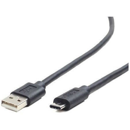 CABLU alimentare si date GEMBIRD, pt. smartphone, USB 2.0 (T) la USB 2.0 Type-C (T), 1.8m, negru, "CCP-USB2-AMCM-6" (timbru verd