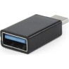 ADAPTOR GEMBIRD, pt. smartphone, USB 3.0 Type-C (T) la USB 3.0 (M), negru, "A-USB3-CMAF-01" (timbru verde 0.08 lei)